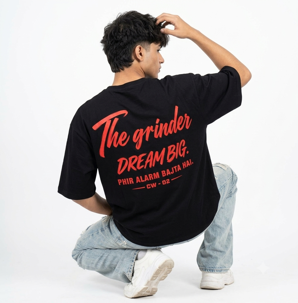 CW-02 — The Grinder | CLADWOLF Identity Oversized Tee
