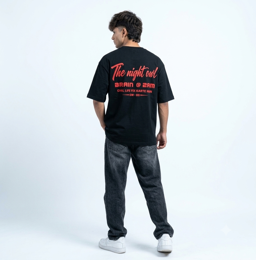 CW-03 — The Night Owl | CLADWOLF Identity Oversized Tee
