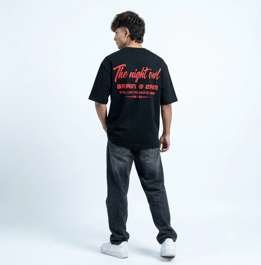 CW-03 — The Night Owl | CLADWOLF Identity Oversized Tee