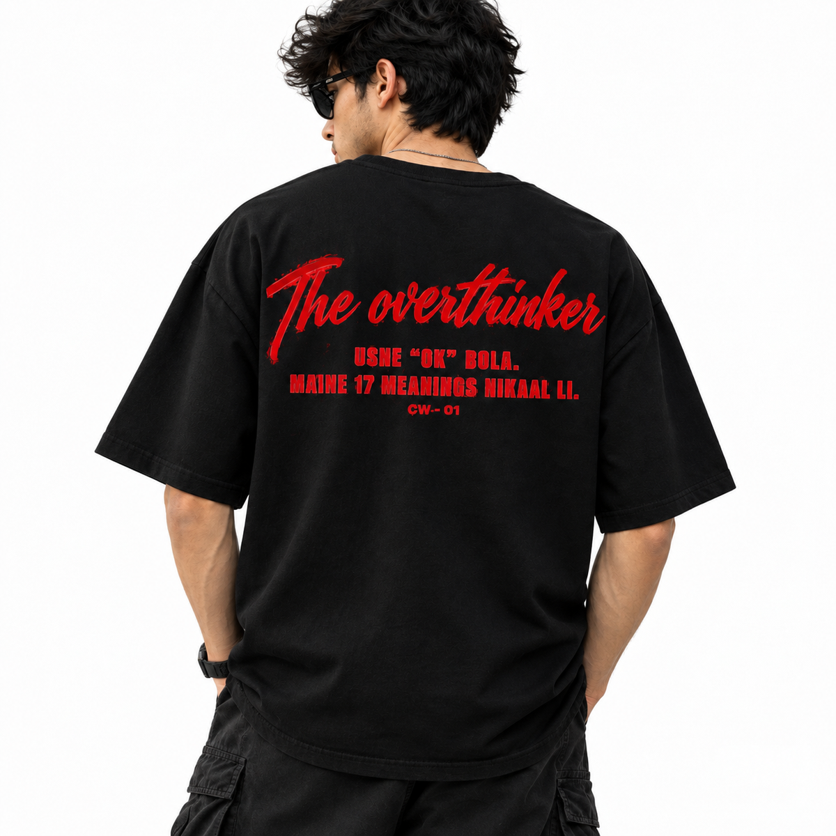 CW-01 — The Overthinker | CLADWOLF Identity Oversized Tee